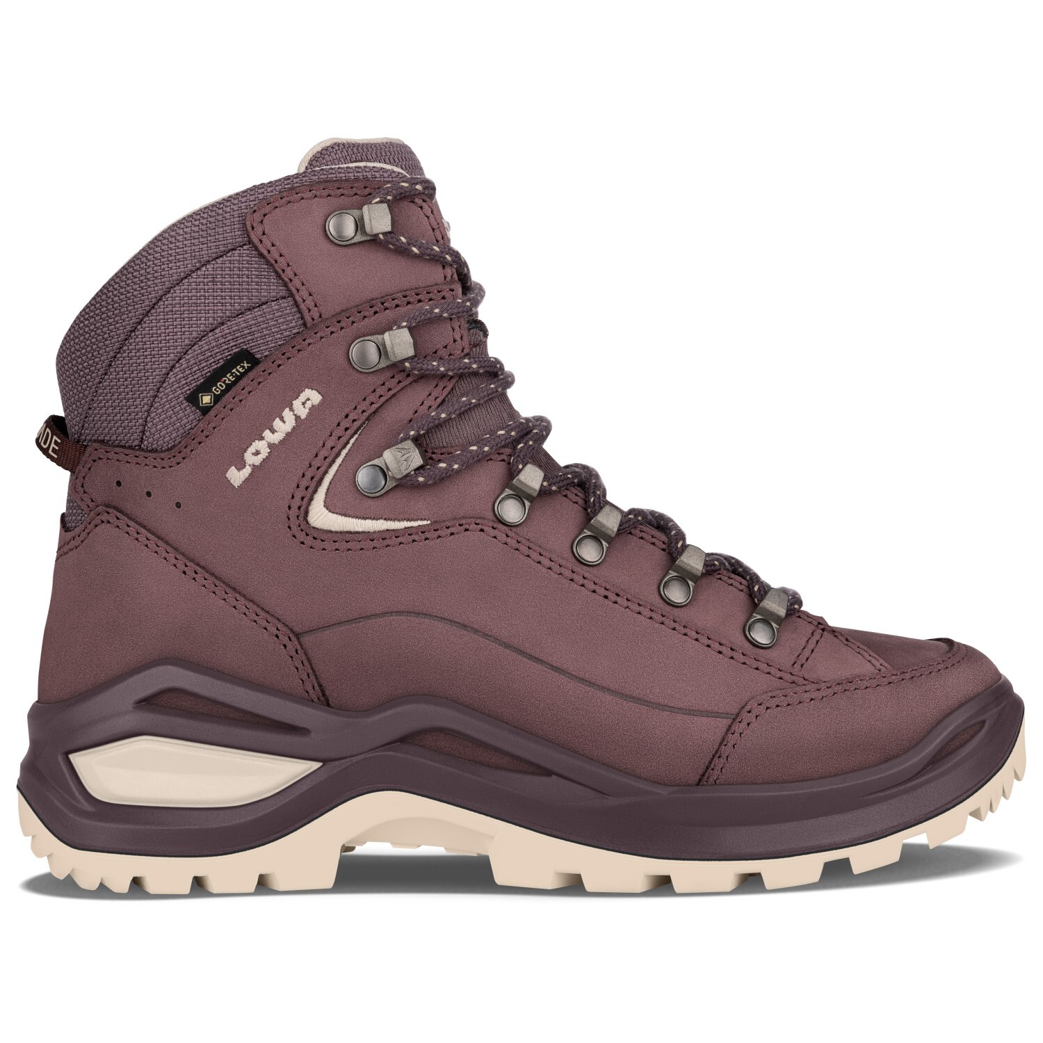 Женские ботинки Lowa Women's Renegade Evo GTX Mid трекинговые на шнуровке, бордовый