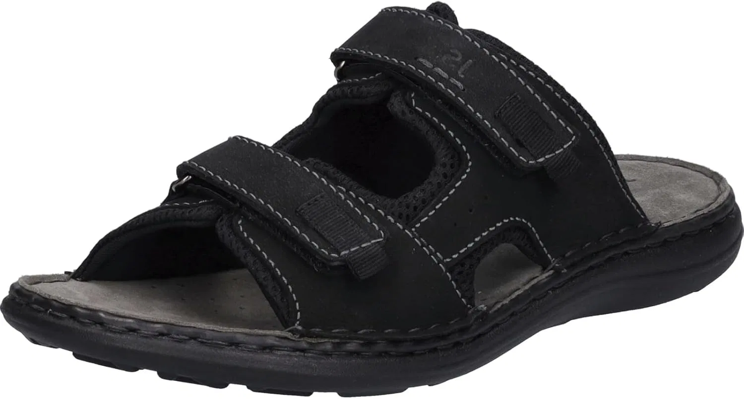 Классические мужские сандалии Josef Seibel Vincent 14, ширина G (стандартная), Black