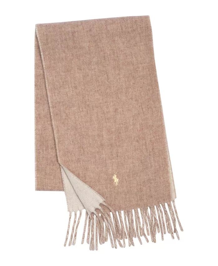 

Мужской классический двусторонний шарф Polo Ralph Lauren, слоновая кость