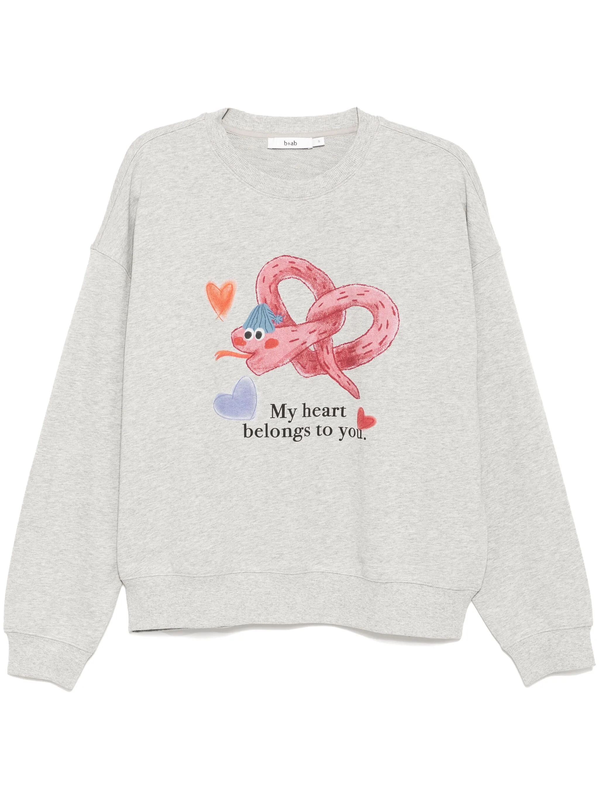 

Толстовка с графичным принтом B+Ab, серый