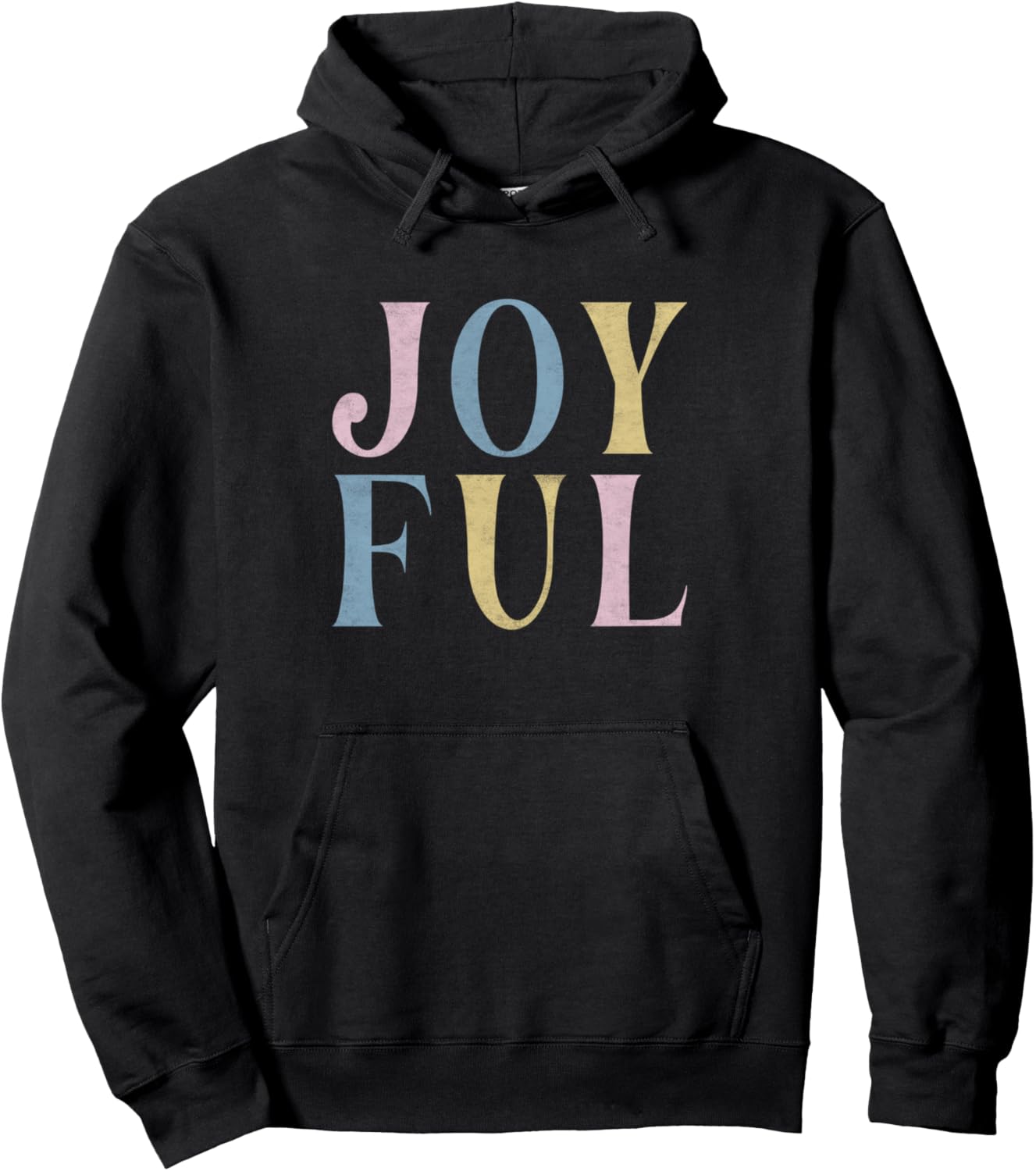 

Худи Joyful Word Stack, черная Trendy Apparel