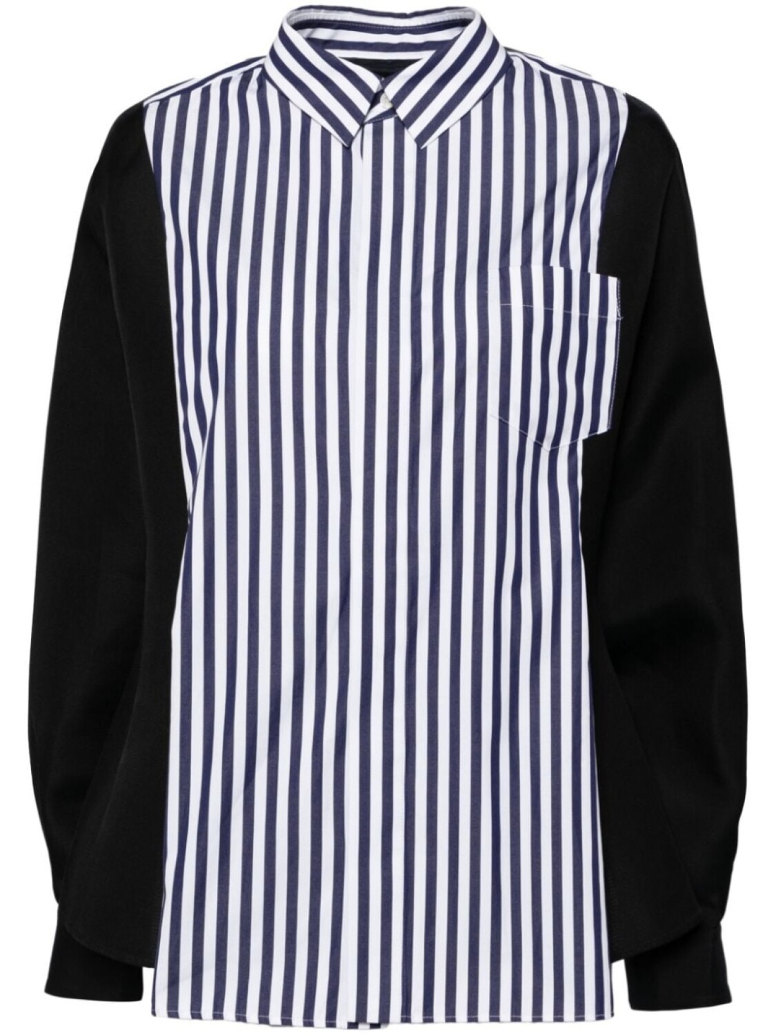 

Sacai рубашка со вставками, синий