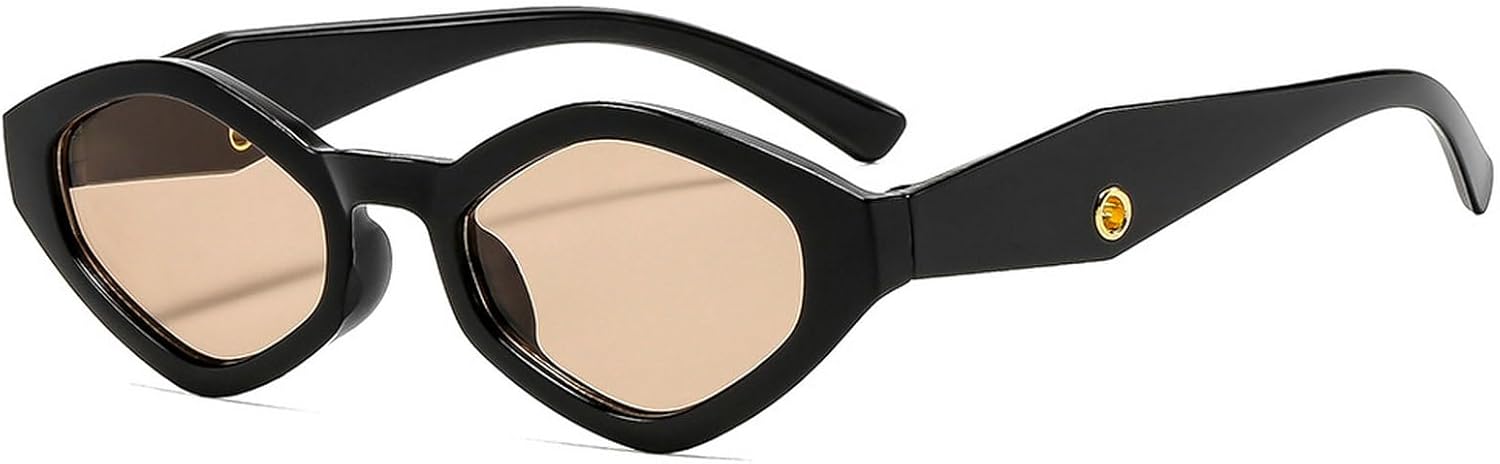 

Винтажные солнцезащитные очки «кошачий глаз» для женщин и мужчин, 2025 год, дизайнерские модные солнцезащитные очки-маски, женские тренды, очки для активного отдыха, защита от УФ-излучения UV400 mincl, Champagn