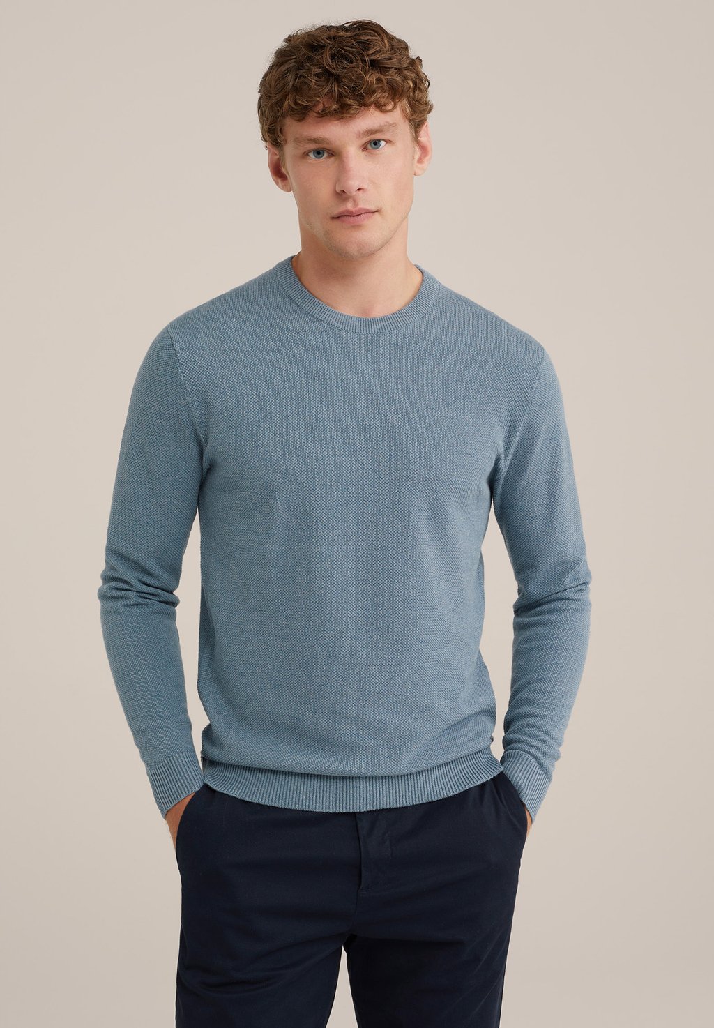 

Свитер THE PIQUE KNIT WE Fashion, синий