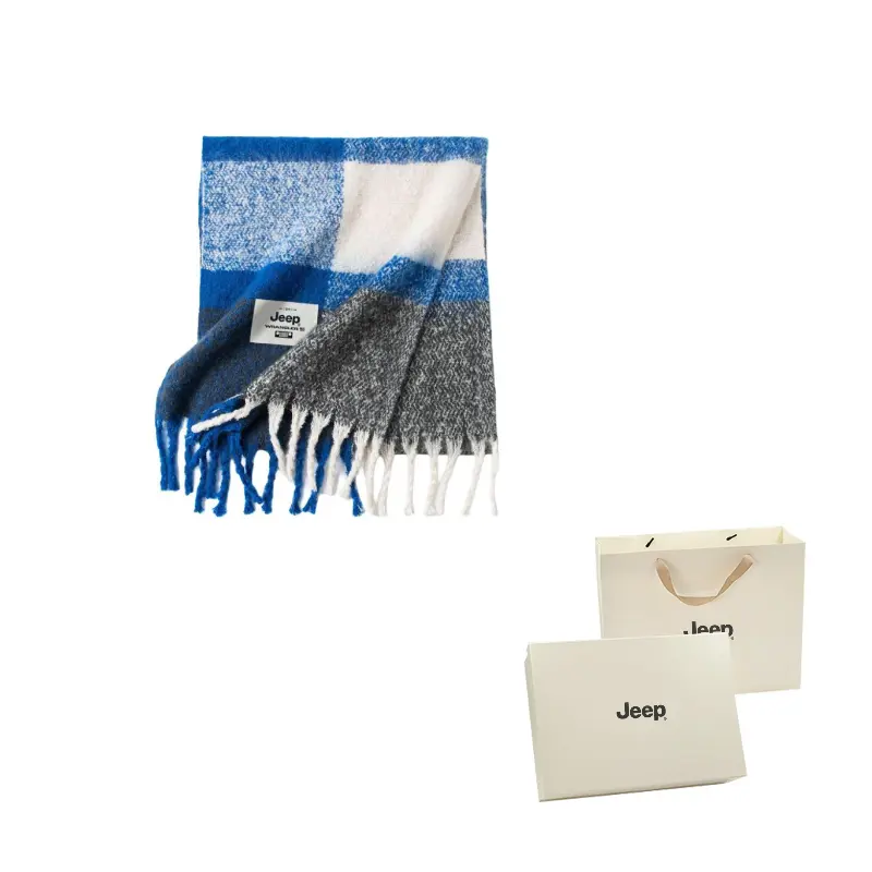 

Шарф Unisex из 100% полиэстера Jeep, темно-синий