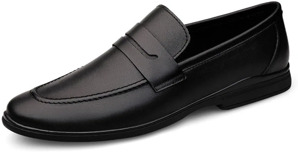 Мокасины кожаные повседневные, черный DHFIRUFSHLO — фото 2