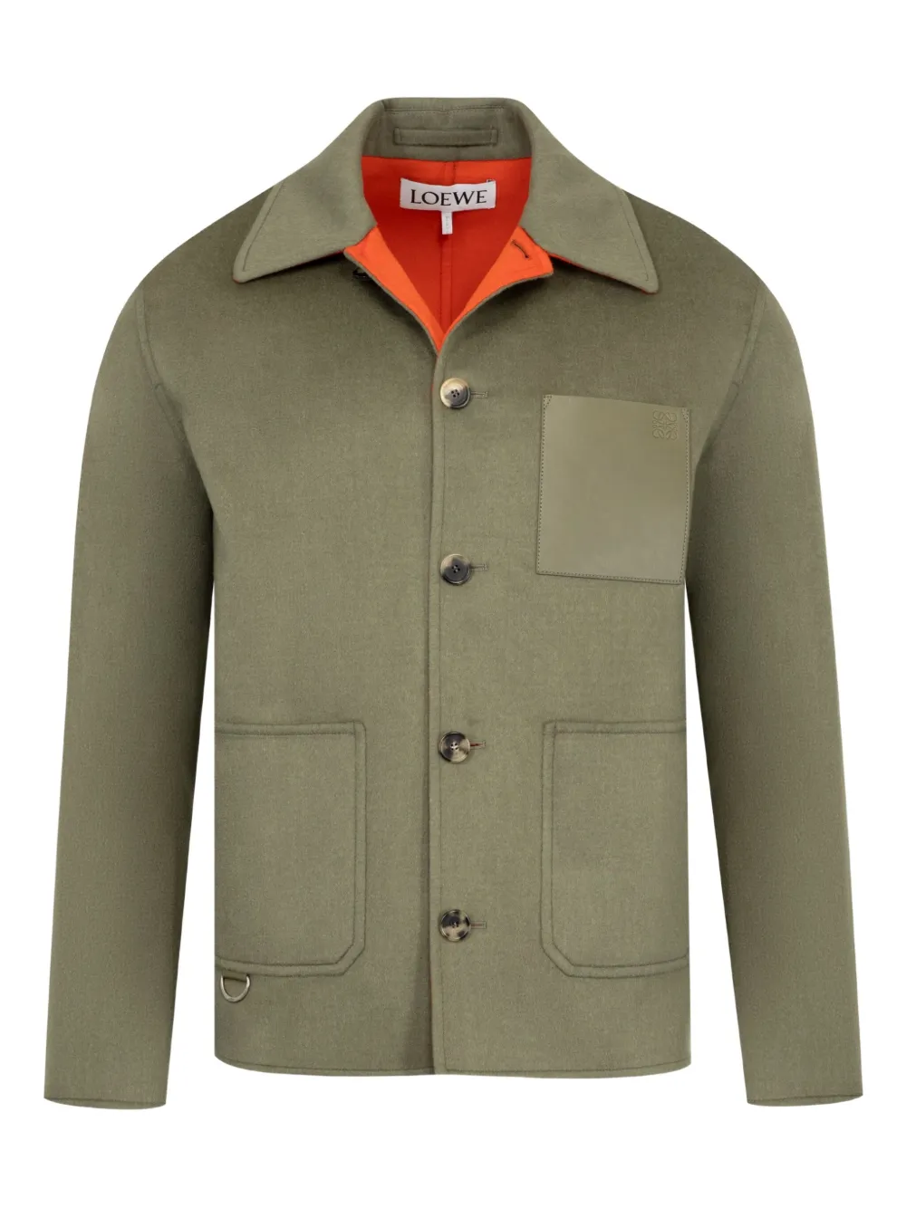 

Рубашка-куртка с накладными карманами LOEWE, зеленый