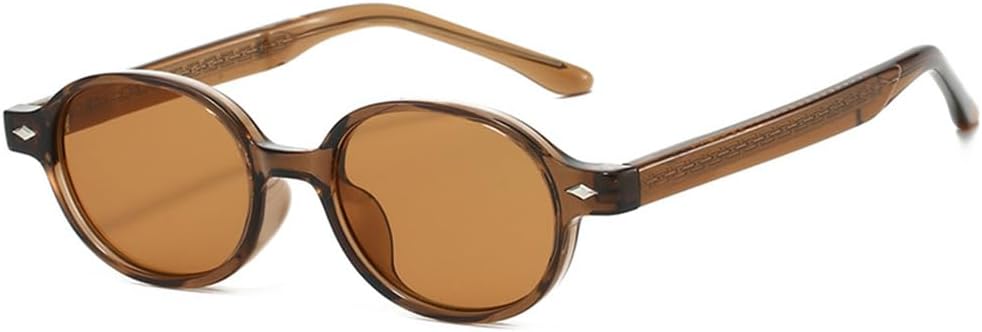 

Солнцезащитные очки UV400 - маленькие овальные, конфетного цвета, с заклепками, в стиле панк, для женщин и мужчин, для бега и занятий спортом на открытом воздухе UYPTK, Tea Tea