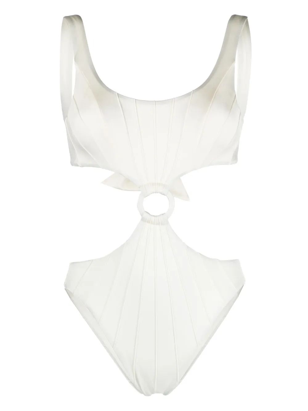 

Купальник с вырезами Noire Swimwear, белый
