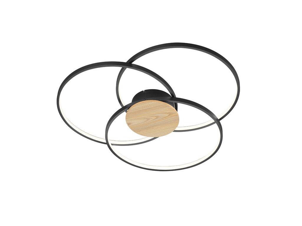 

Светодиодный потолочный светильник Trio Sedona в матовом черном и коричневом цвете, 40 Вт, 3600 лм, черный