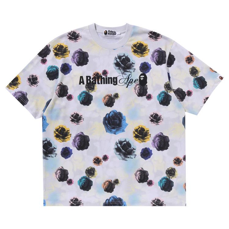 

Футболка BAPE Floral Camo Logo Relaxed Fit Tee, Ivory