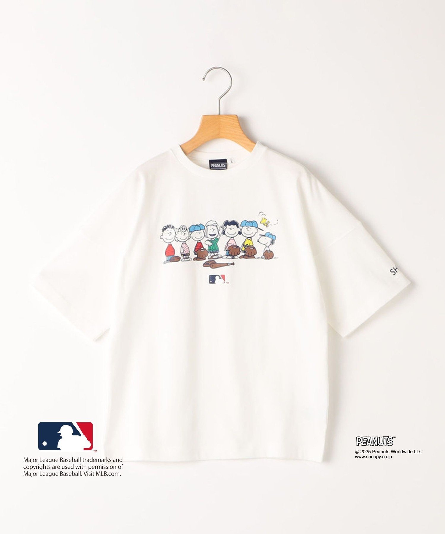 Детская футболка с принтом PEANUTS*MLB (130~170 см) SHIPS KIDS, Off white