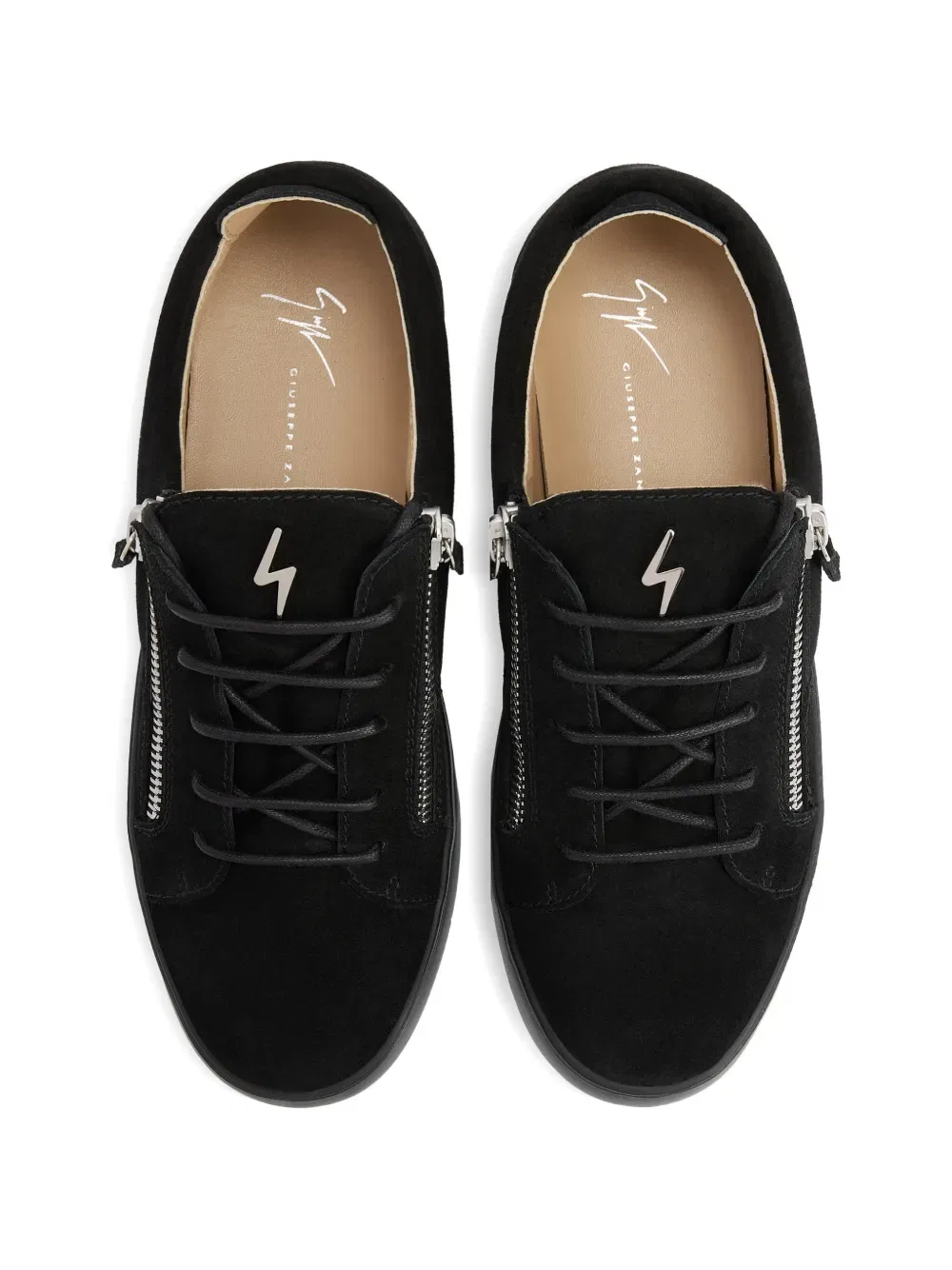Кроссовки Frankie с боковыми молниями Giuseppe Zanotti, черный — фото 4