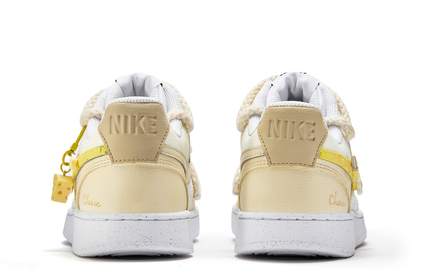 

Кроссовки Nike Court Vision 1 Skateboarding Shoes Men Low-top White/Yellow, белый/желтый