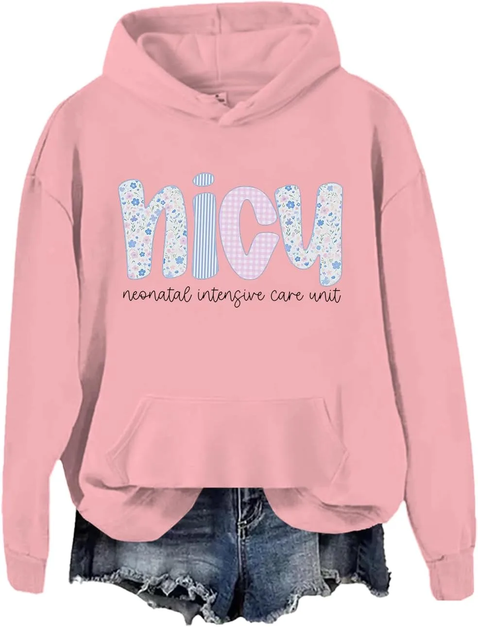 

Свитшот для медсестры отделения интенсивной терапии новорожденных с цветочным принтом JWVEL