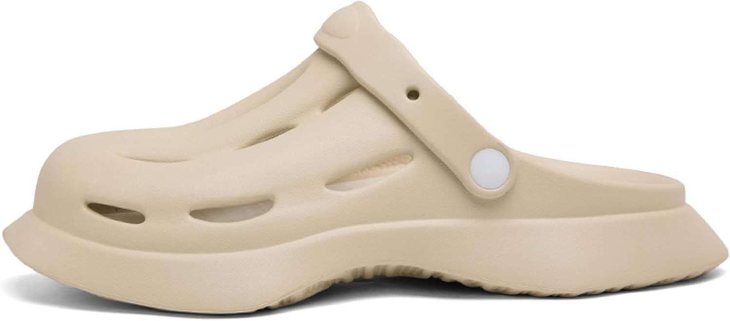 

Женские и мужские садовые сабо сандалии с унисекс комфортной посадкой, пляжные сандалии, спортивные сандалии Vtiao, бежевый