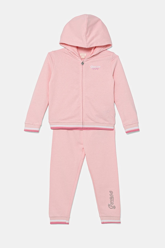 

Детский хлопковый спортивный костюм Guess, розовый