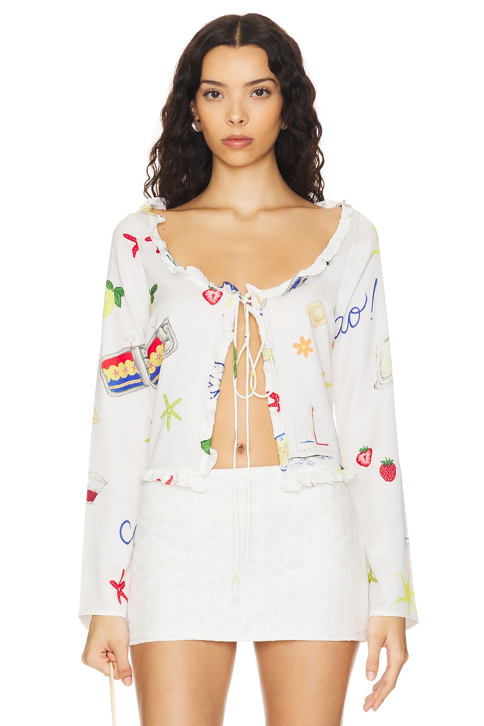 

Карла топ For Love & Lemons, мультиколор