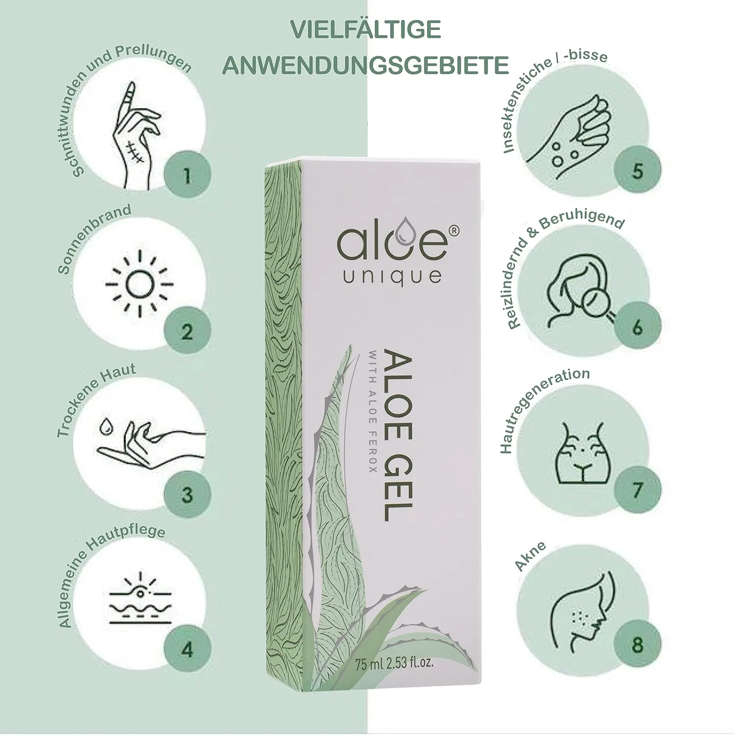 Гель с алоэ Ferox для лица и тела, 200 мл Aloe Unique — фото 4