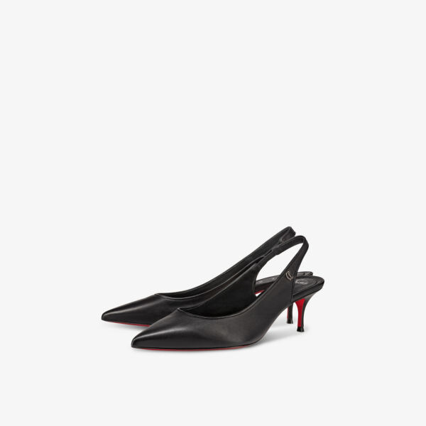 Спортивные туфли-лодочки Kate Sling 55 из кожи на каблуке Christian Louboutin, черный — фото 4
