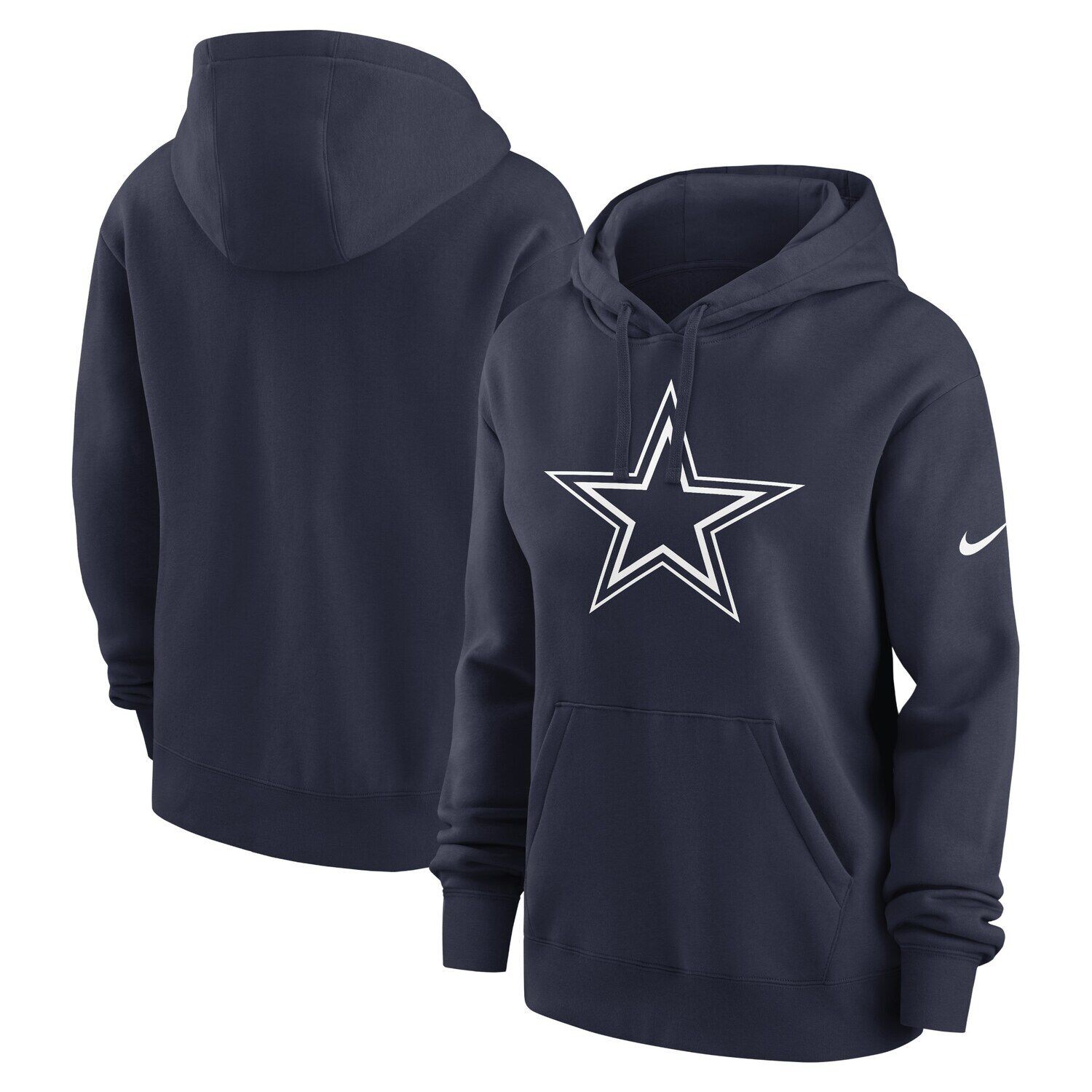 

Женский флисовый пуловер с капюшоном Nike Navy Dallas Cowboys Team Logo Club Nike