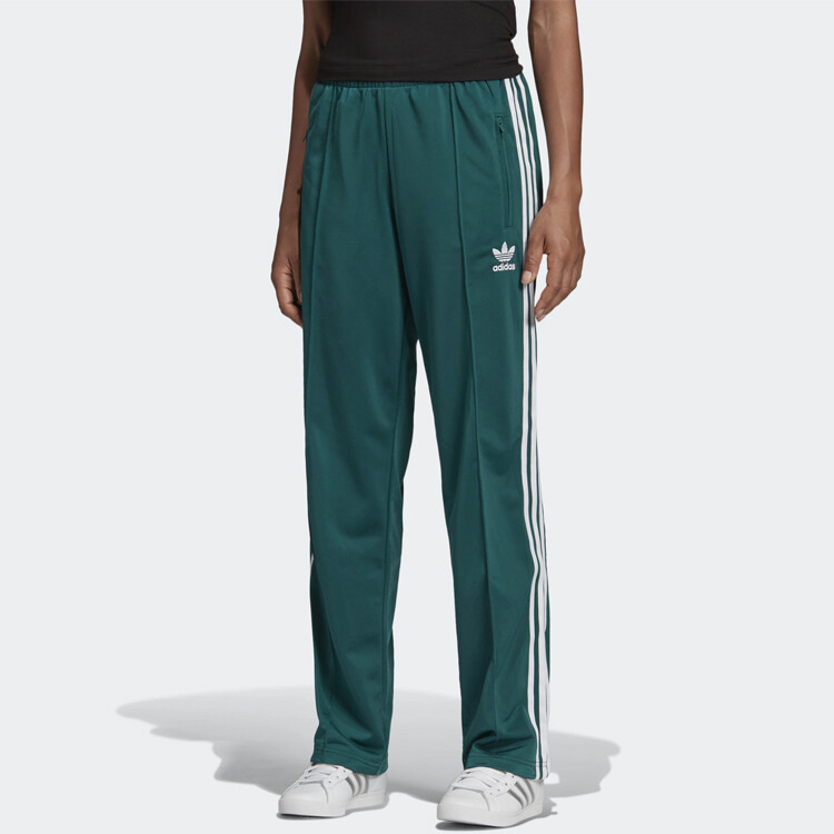 Классические трикотажные спортивные штаны Beckenbauer женские зеленые Adidas Originals — фото 3