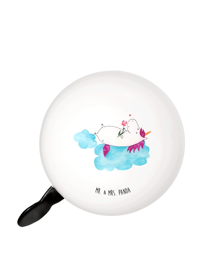 

Mr. & Mrs. Panda Велосипедный звонок с изображением единорога, с надписью "Влюблен", без слогана, белого цвета