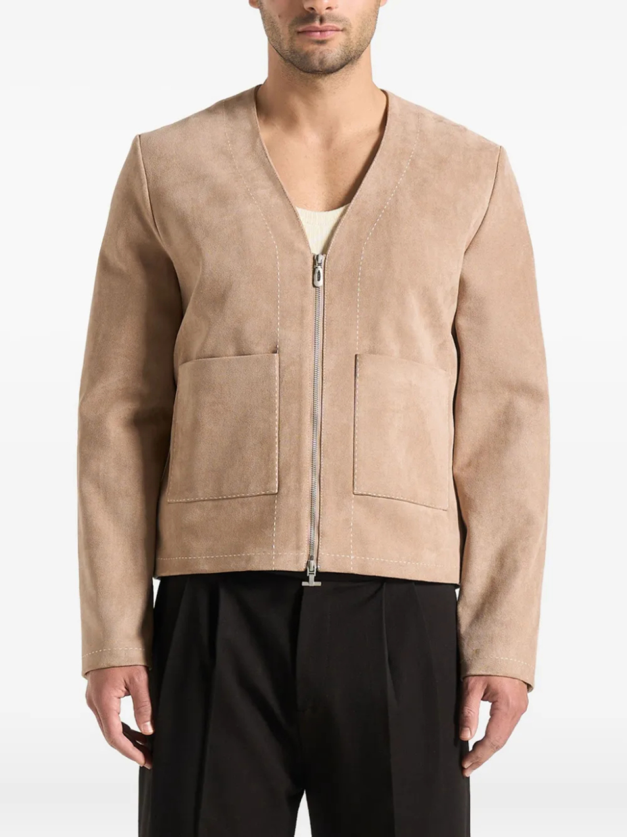 

Куртка Manière De Voir Maxime с двусторонней молнией и накладными карманами, нейтральный