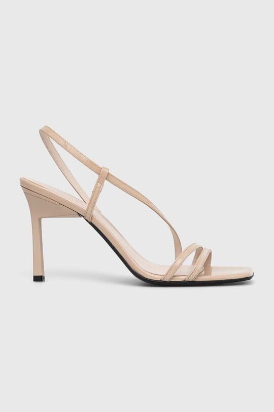 

Кожаные босоножки GEO STILETTO ASY SAN Calvin Klein, бежевый
