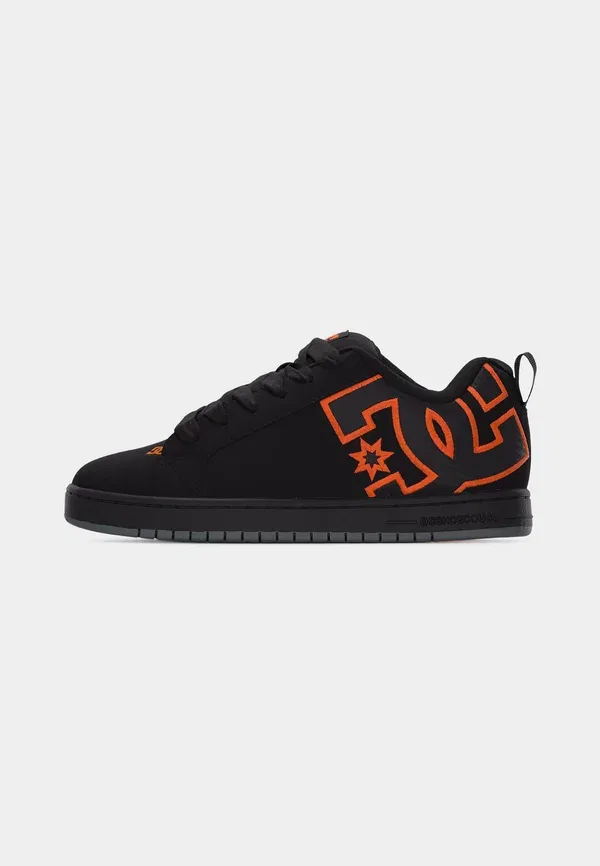 Кроссовки скейтбордические Court Graffik Dc Shoes, черный/оранжевый — фото 2
