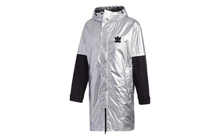 

Куртка-ветровка с капюшоном Liquid Metal Wb Sports Adidas Originals, цвет Dark silver metal