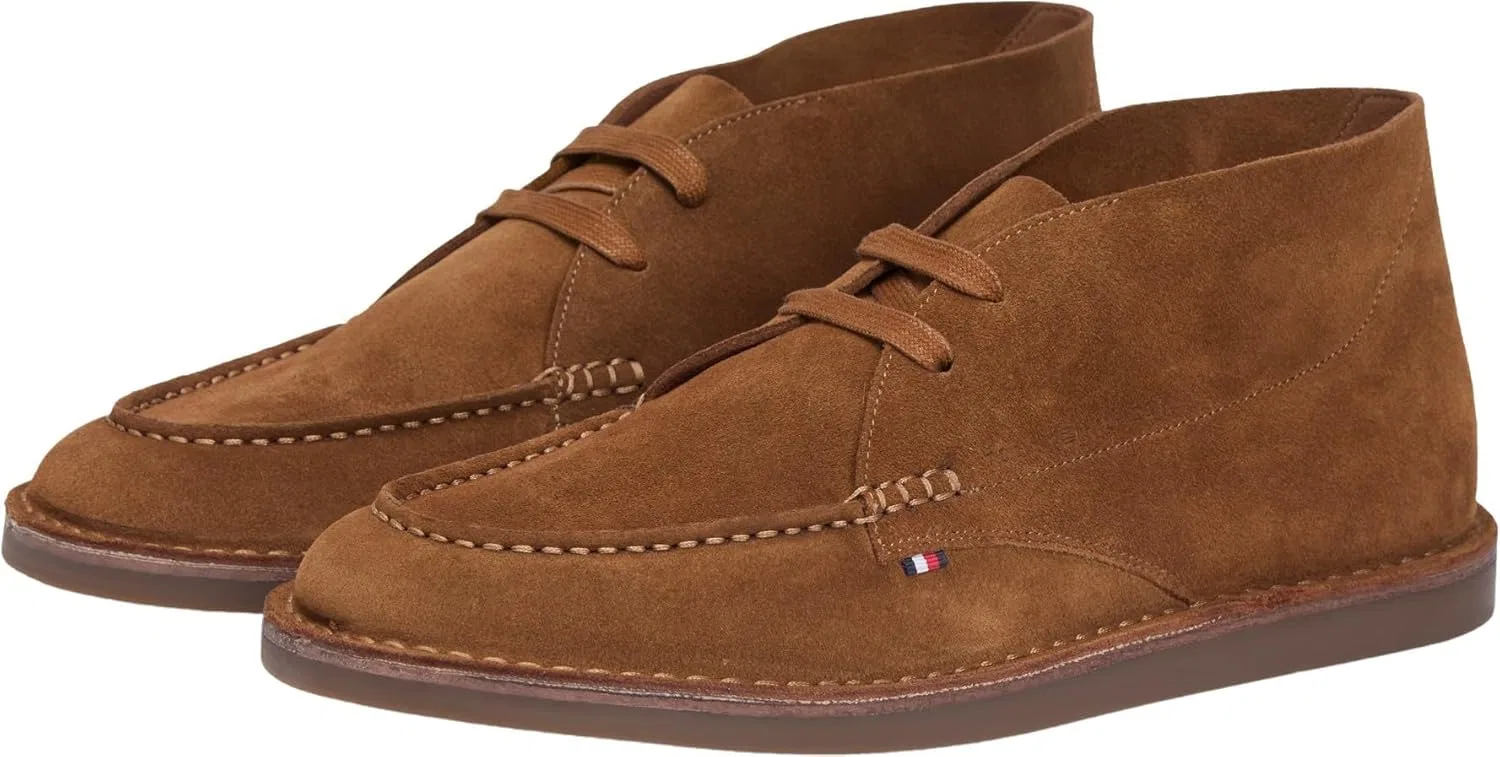 Мужские низкие ботинки Tommy Hilfiger Hilfiger Stitchdown Suede Chukka Fm0fm05691, коричневый — фото 4