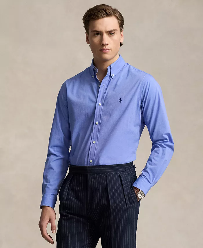 

Мужская классическая рубашка из стрейч-поплина Polo Ralph Lauren, синий