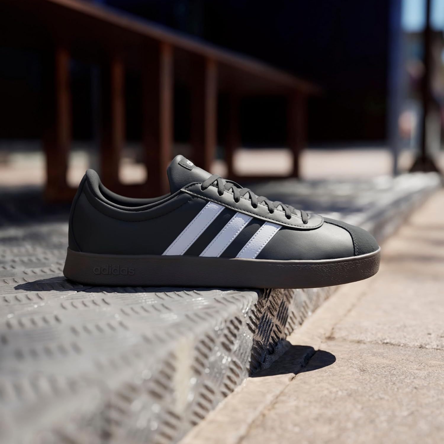 Кроссовки Adidas VL Court Base для взрослых, унисекс, черный — фото 2