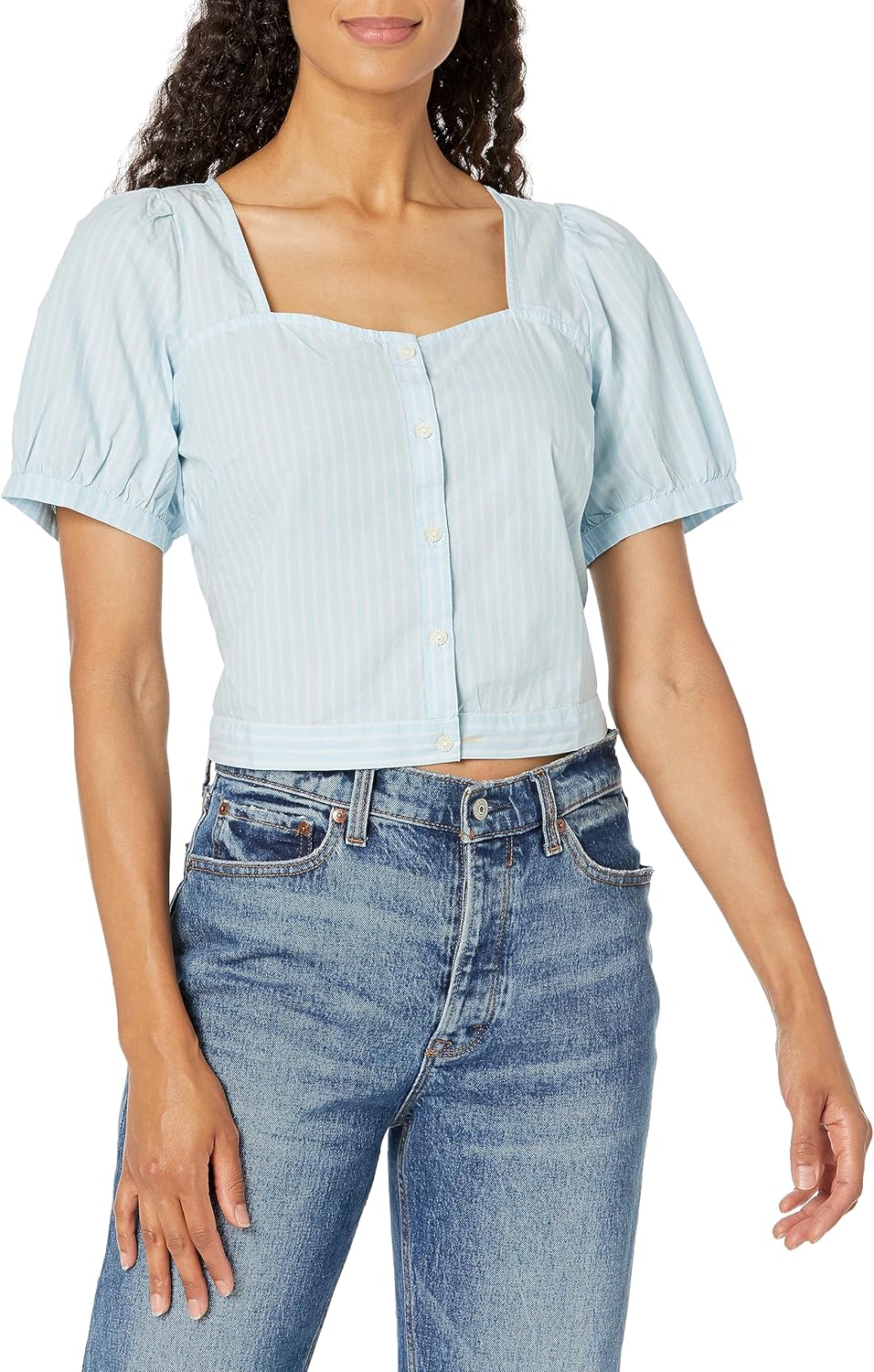 

Женская блузка Levi's Simone с коротким рукавом, Antigone Stripe Airy Blue