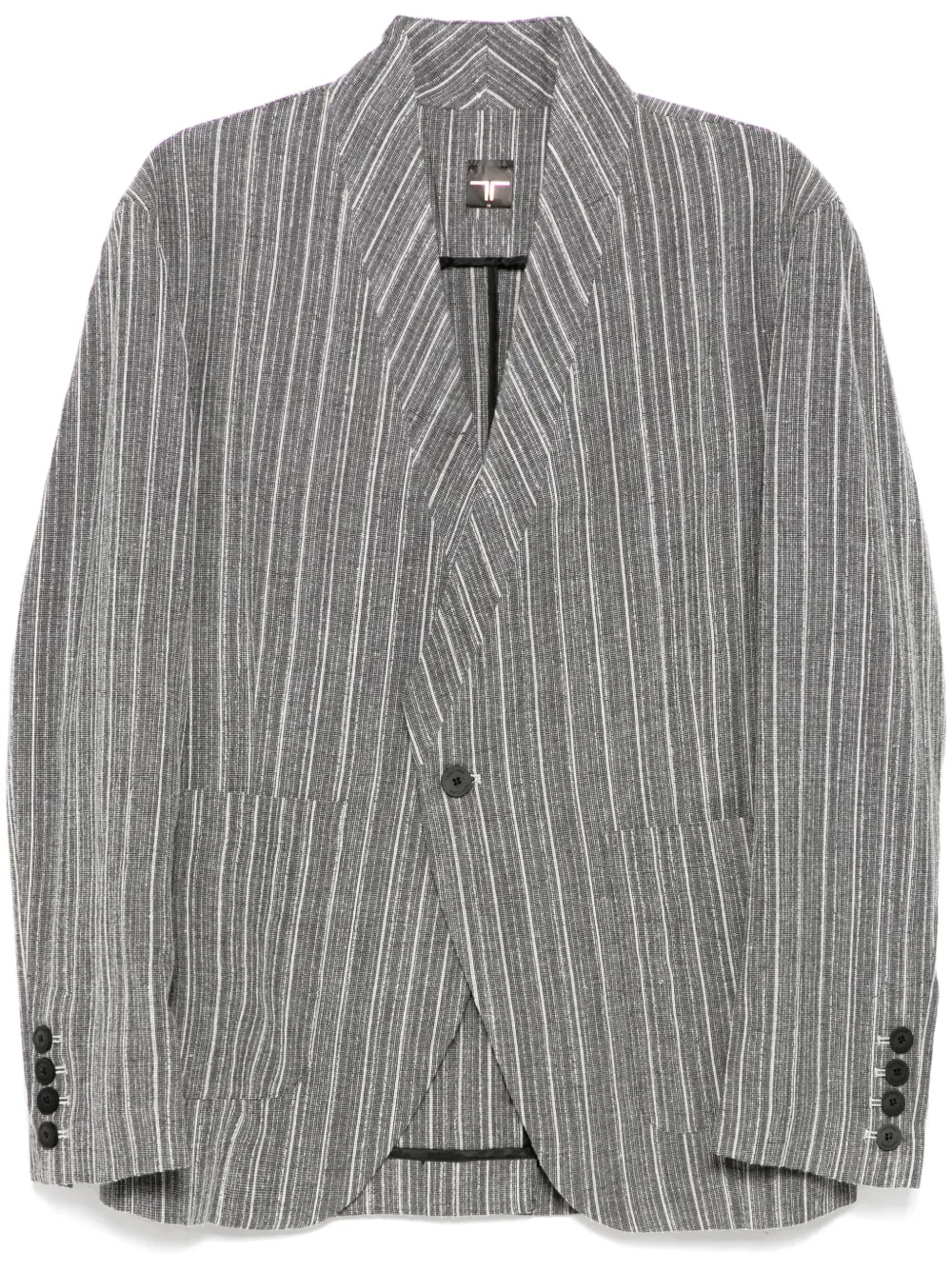 

Пиджак в полоску Tessitura Body Couture, серый