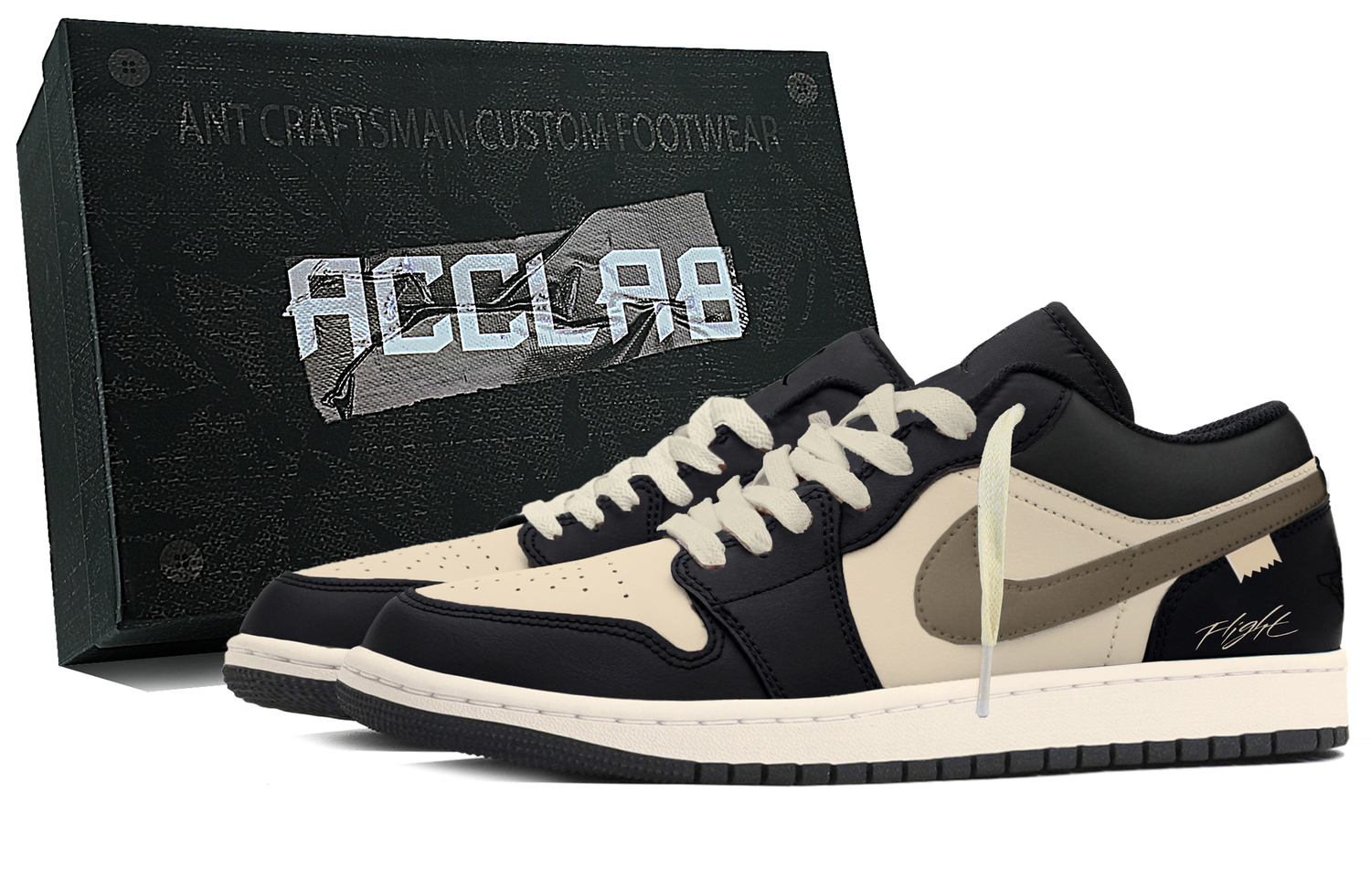 

Jordan Air 1 Abrasion Resistant Low top Vintage Basketball Shoes мужские черно-коричневые