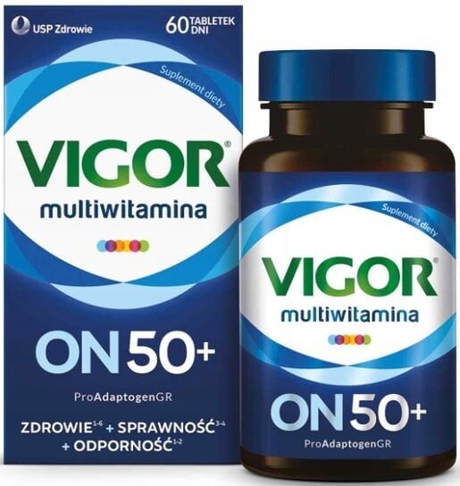 

VIGOR ON 50+, полиВитамины для мужчин, 60 таблеток. USP Zdrowie