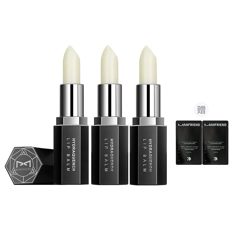 MANFRIEND Мужской бальзам для губ с растительными экстрактами, Lip Balm 3.3g*3 Pcs