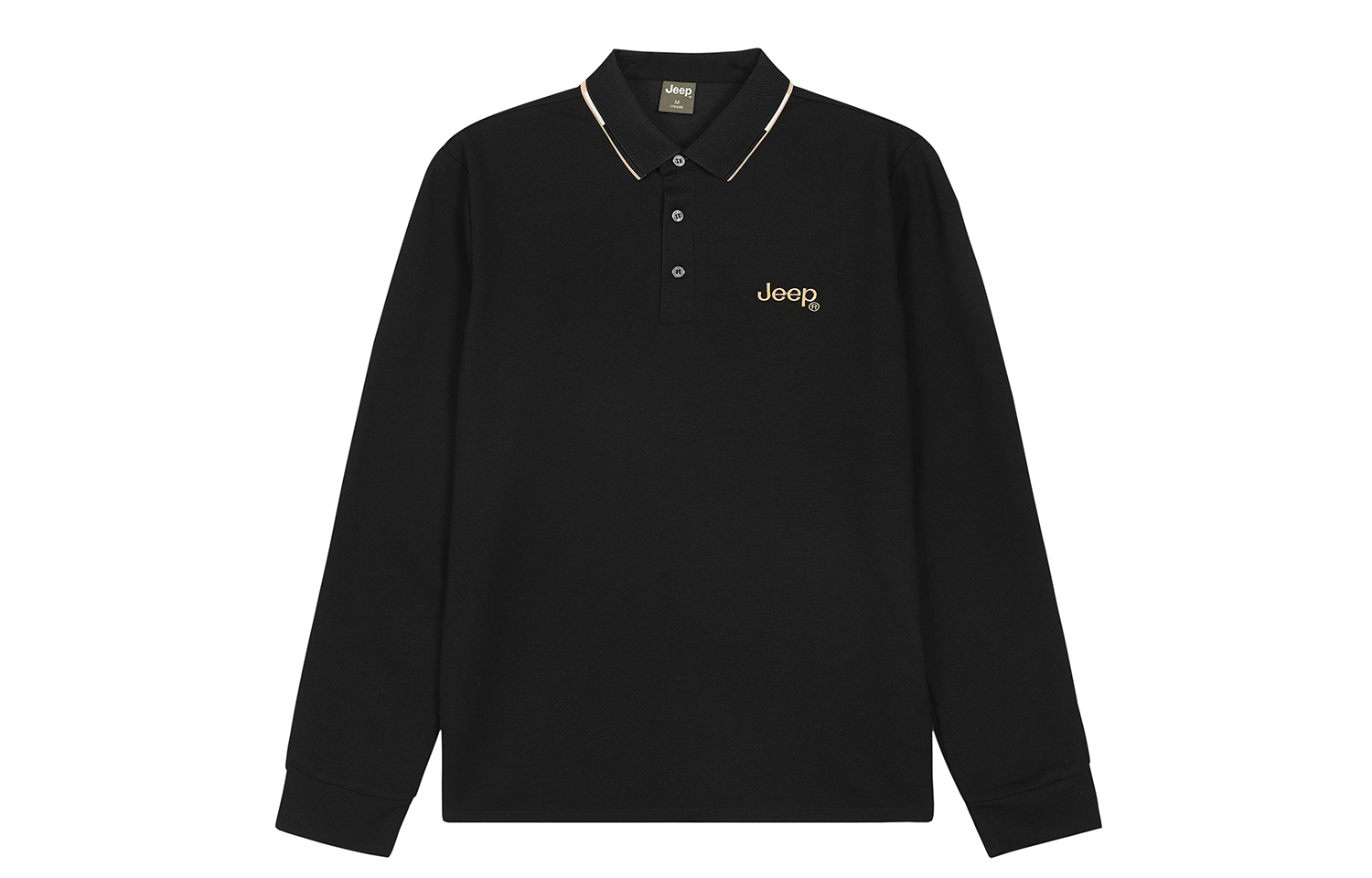 

Поло Unisex Lapel Moderate Straight Fit Jeep, черный