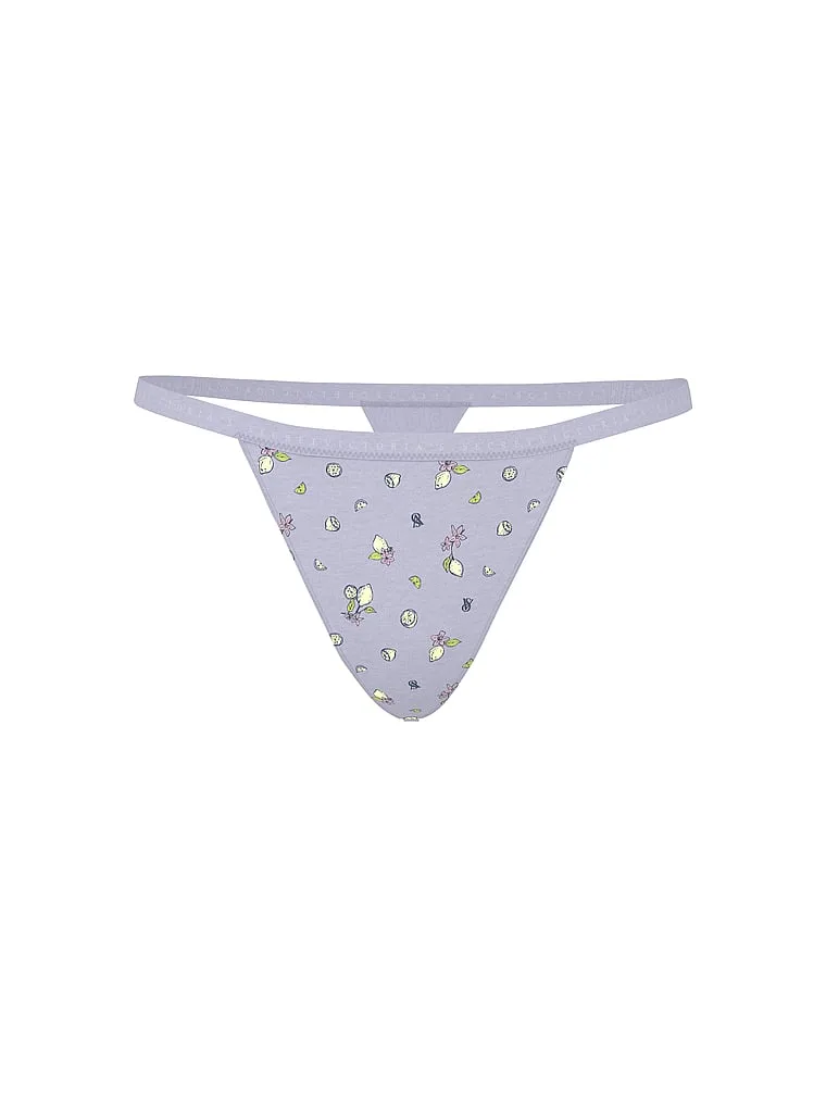 Трусики-Стринги из эластичного хлопка Victoria'S Secret, Smooth Blue Lemons — фото 3
