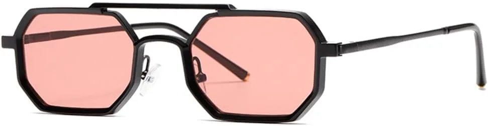 

Ретро металлические модные маленькие солнцезащитные очки для женщин и мужчин. Классические винтажные солнцезащитные очки с защитой от УФ-излучения UV400 TYUVIVO, Pink