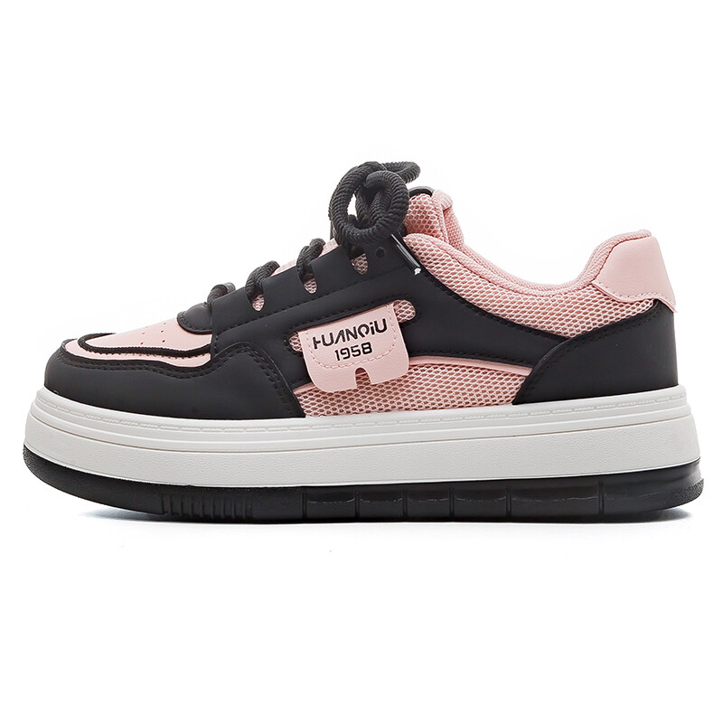 

Кроссовки HUANQIU Skateboarding Shoes Women's Low-top Pink, черный/розовый