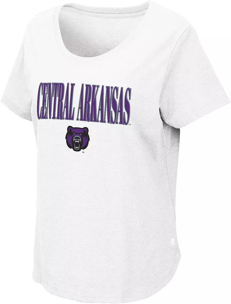 

Женская белая футболка Colosseum Central Arkansas Bears