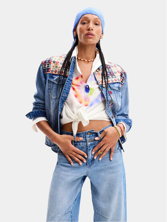 

Джинсовая куртка стандартного кроя Desigual, синий