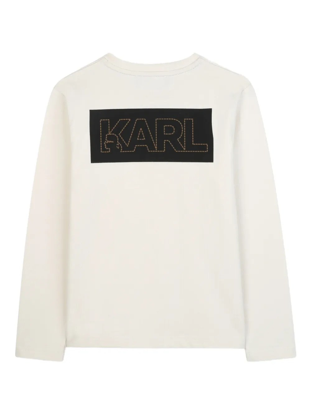 Футболка с длинными рукавами и логотипом KARL LAGERFELD KIDS, нейтральный — фото 2