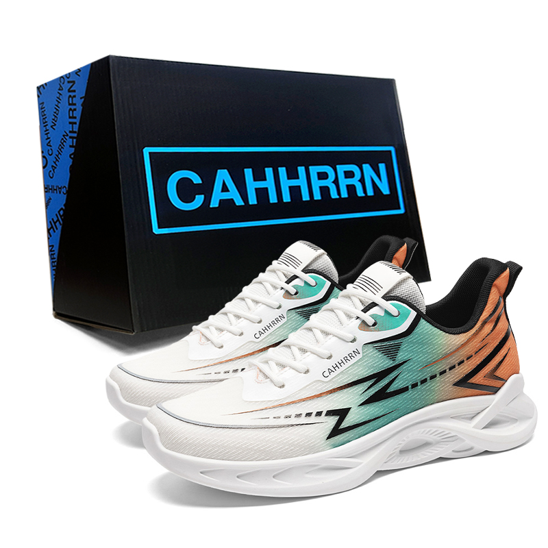 

Дышащие низкие кроссовки для бега для мужчин CAHHRRN, White Orange