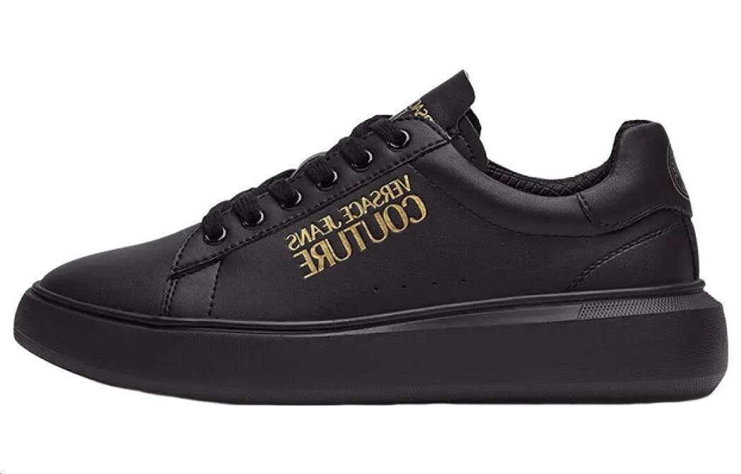 

Кроссовки VERSACE JEANS Couture Skateboarding Shoes Women's Low-top Black, черный