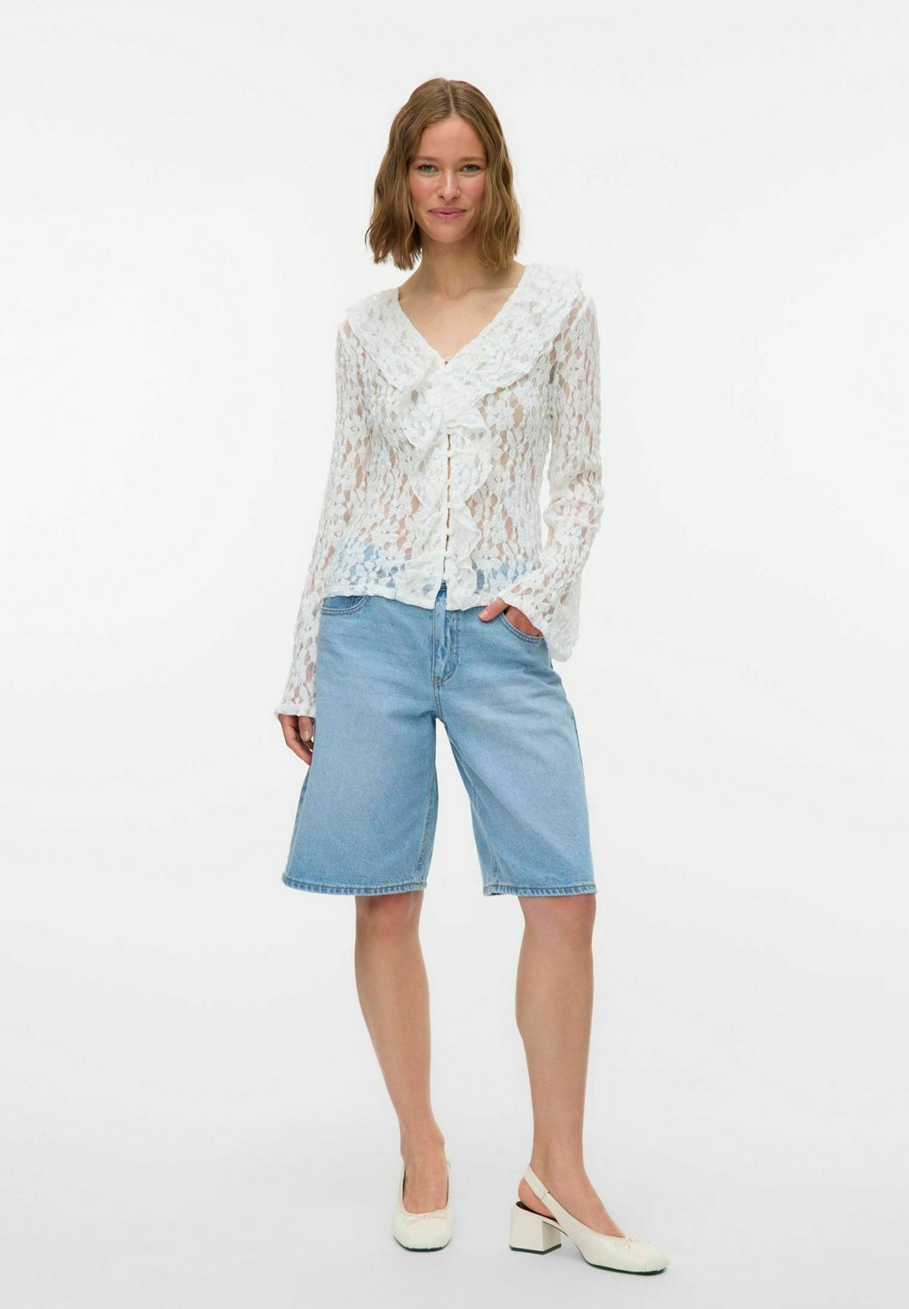 

Блузка на пуговицах Vero Moda, белый