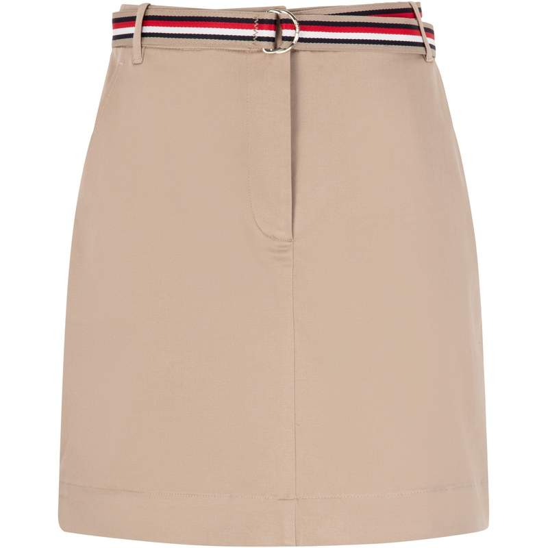 Повседневная короткая юбка женская Tommy Hilfiger, хаки — фото 3